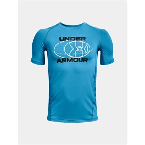 Modré klučičí sportovní tričko Under Armour UA HG Armour Novelty SS