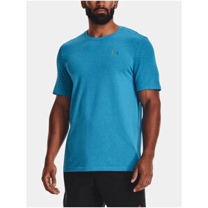 Modré pánské tričko Under Armour UA Rush Seamless GeoSport SS