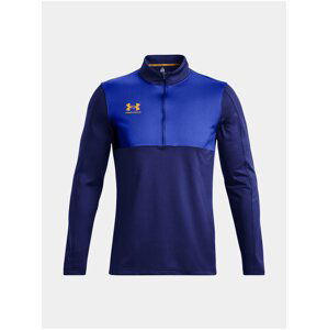 Modré pánské tričko Under Armour Challenger Midlayer