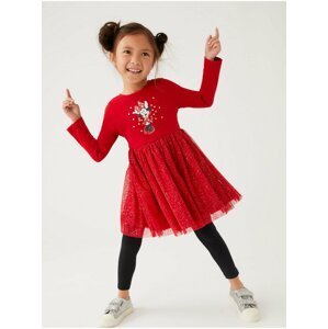 Červené holčičí šaty Marks & Spencer Myška Minnie™