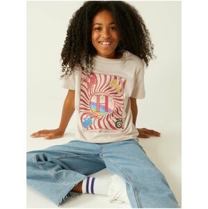 Krémové holčičí bavlněné tričko Marks & Spencer Harry Potter™