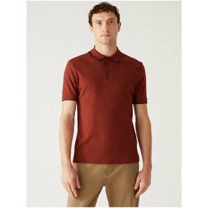 Hnědé pánské polo tričko Marks & Spencer