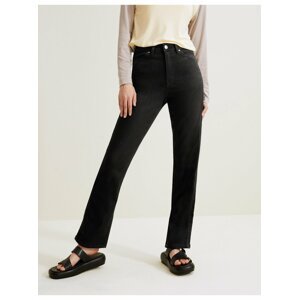 Černé dámské rovné džíny s vysokým pasem Marks & Spencer