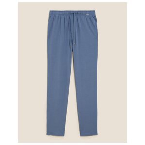 Modré pánské pyžamové kalhoty Marks & Spencer Supersoft