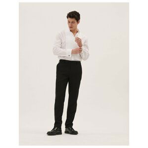 Černé pánské strečové kalhoty Marks & Spencer