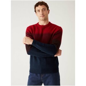 Modro-červený pruhovaný svetr Marks & Spencer