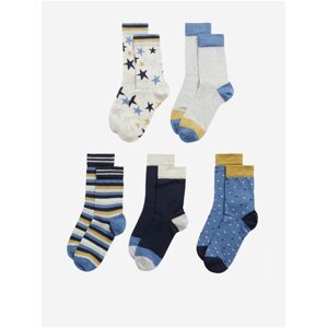 Sada pěti párů dámských barevných ponožek Marks & Spencer