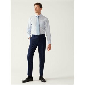 Tmavě modré pánské formální kalhoty Marks & Spencer The Ultimate