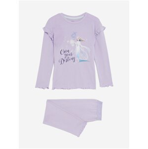 Světle fialové holčičí bavlněné pyžamo Marks & Spencer Disney Ledové království™