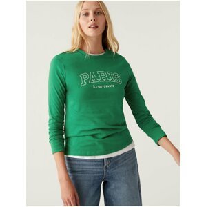 Zelené dámské tričko Marks & Spencer