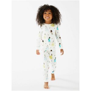 Krémové holčičí vzorované pyžamo Disney Princess™ Marks & Spencer