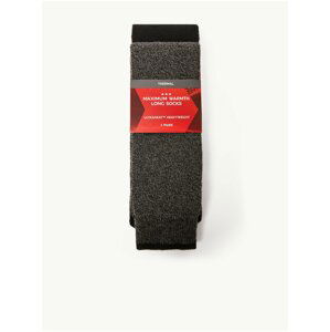 Sada dvou párů pánských termo ponožek v černé a šedé barvě Marks & Spencer
