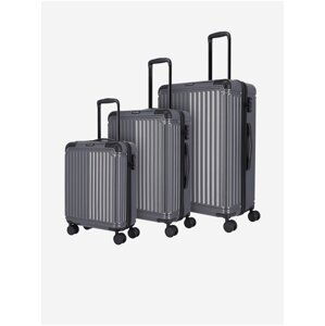 Sada tří cestovních kufrů v tmavě šedé barvě Travelite Cruise 4w S,M,L Anthracite