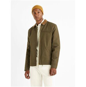 Khaki pánská nepromokavá bunda Celio Cujacket