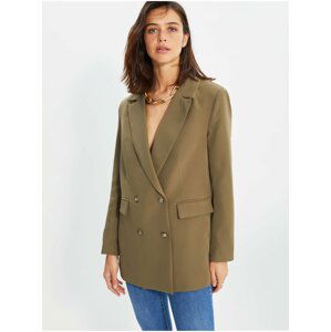 Khaki dámské oversize sako Trendyol