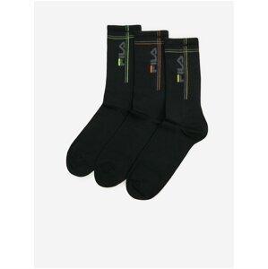 Sada tří párů černých pánských ponožek FILA