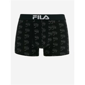 Černé pánské vzorované boxerky FILA