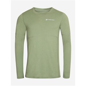 Zelené pánské sportovní tričko z Merino vlny ALPINE PRO Cedron