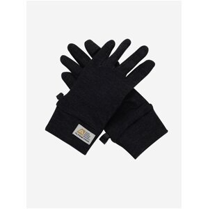 Černé dámské rukavice z merino vlny ALPINE PRO Silase