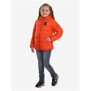 Modro-oranžová dětská oboustranná prošívaná bunda hi-therm ALPINE PRO Michro