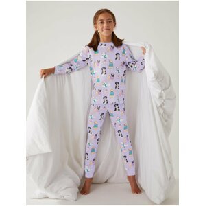 Fialové holčičí pyžamo s motivem domácích mazlíčků Marks & Spencer