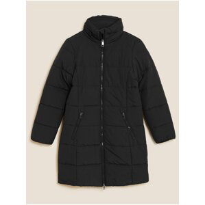 Černý dámský prošívaný kabát s technologií Thermowarmth™ Marks & Spencer
