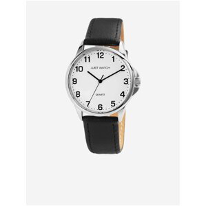 Pánské hodinky s černým koženým páskem Just Watch