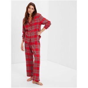 Červené dámské kostkované pyžamo GAP