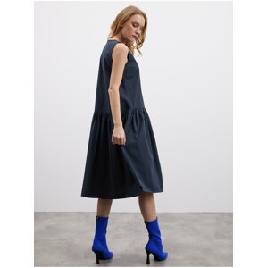 Tmavě modré dámské šaty s volánem ZOOT.lab Urbana