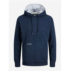 Tmavě modrá pánská mikina s kapucí Jack & Jones Contrast