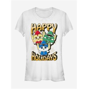 Bílé dámské tričko Netflix Happy Holidays ZOOT. FAN