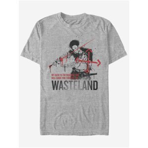Melírované šedé pánské tričko Netflix Wasteland Guide ZOOT. FAN