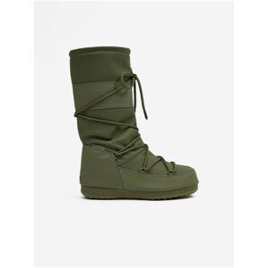 Khaki dámské sněhule Moon Boot High Rubber