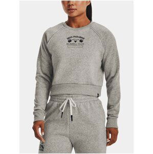 Šedá dámská mikina Under Armour UA Pjt Rck Hm Gym Flc Crw