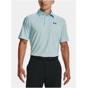 Tyrkysové pánské puntíkované polo tričko Under Armour UA Playoff Polo 2.0