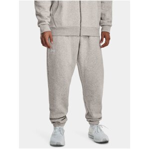 Šedé pánské žíhané tepláky Under Armour UA Essential Fleece Jogger