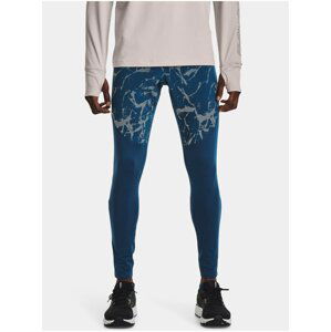 Modré pánské vzorované legíny Under Armour UA OUTRUN THE COLD TIGHT