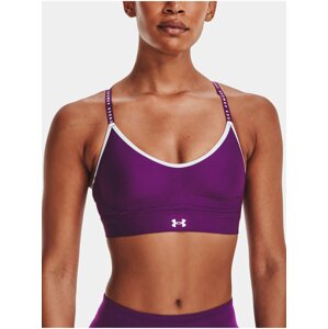 Fialová dámská sportovní podprsenka Under Armour  Infinity Covered Low