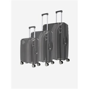 Sada tří cestovních kufrů v černé barvě Travelite Elvaa 4w S,M,L Black