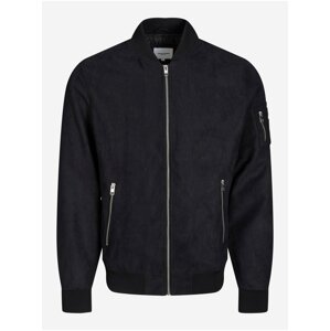 Černý pánský bomber v semišové úpravě Jack & Jones Rocky