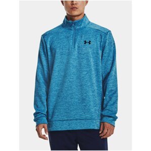 Modrá pánská žíhaná mikina Under Armour UA Armour Fleece 1/4 Zip