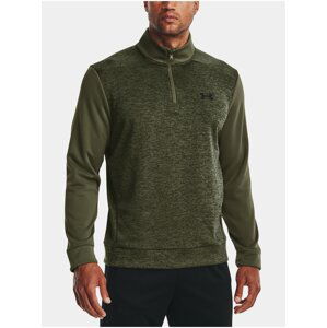 Khaki pánská mikina Under Armour UA Armour Fleece Twist QZ