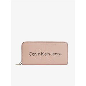 Světle růžová dámská peněženka Calvin Klein Jeans