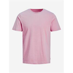 Růžové pánské basic tričko Jack & Jones