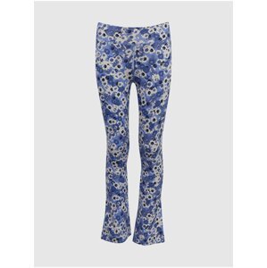 Bílo-modré holčičí květované kalhoty GAP