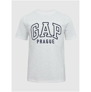 Bílé dětské tričko GAP Prague