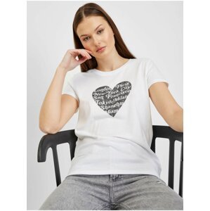 Černo-bílé dámské tričko s potiskem GAP Love