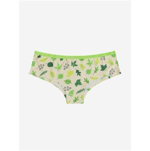 Krémovo-zelené dámské veselé kalhotky Dedoles Lesní chata