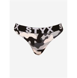 Černo-šedá dámská army tanga Styx art Maskáč