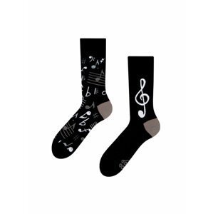 Šedo-černé unisex veselé ponožky Dedoles Hudba